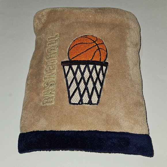 Babies"R"Us Other - Babies R Us Basketball Baby Blanket 2012 Brown Navy Blue 27x39